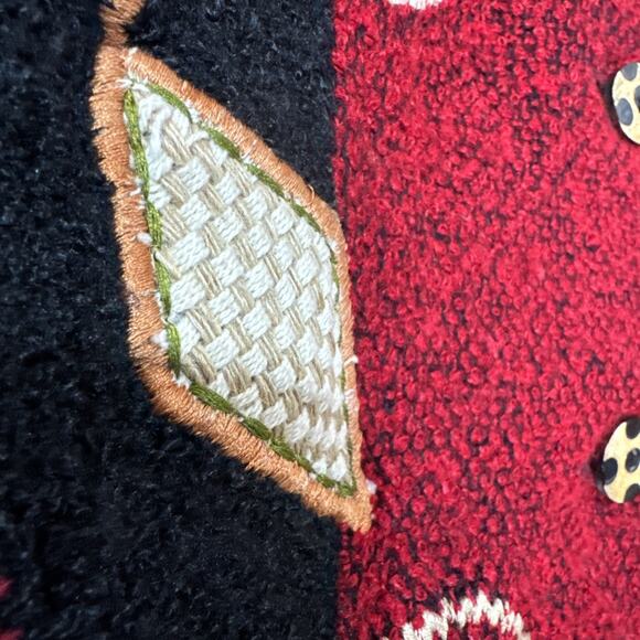 Vintage Alex Kim Blazer Jacket women Sz Medium Embroidered Patchwork Grandmacore - Picture 6 of 16